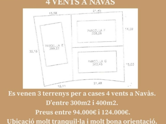 Terrenys per a cases 4 vents